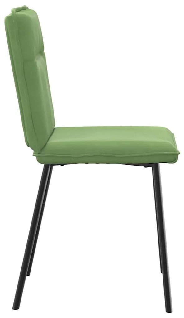 Cadeiras de jantar 2 pcs veludo verde-claro