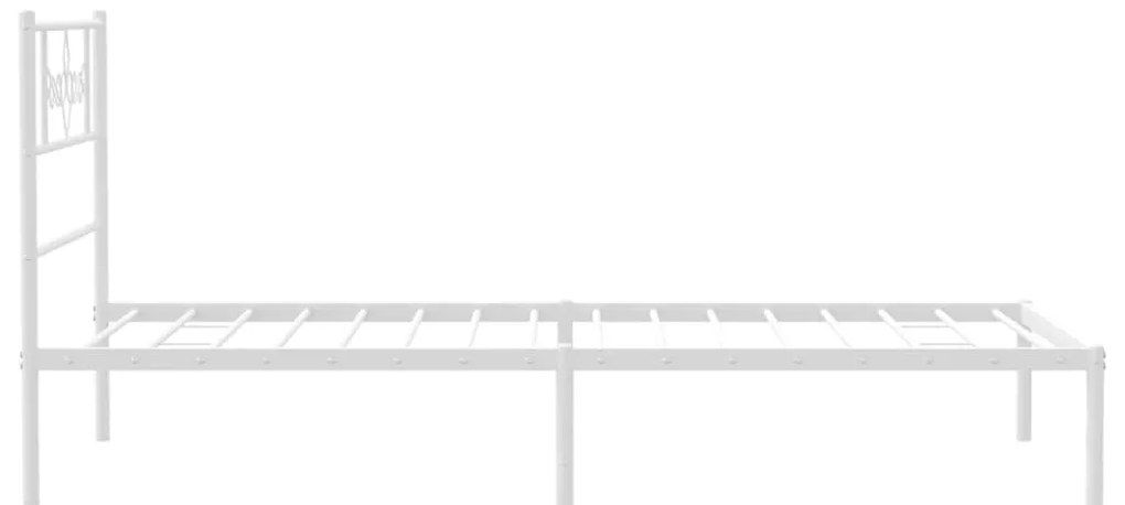 Estrutura de cama com cabeceira 90x200 cm metal branco