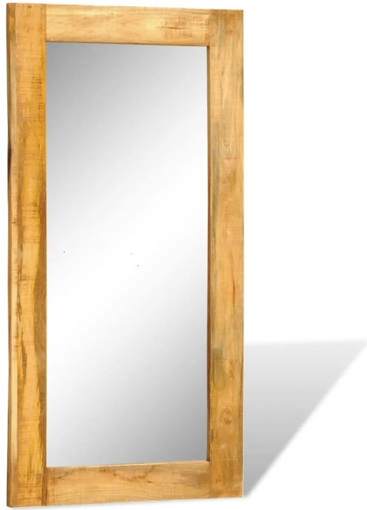 Espelho de parede c/ estrutura de madeira maciça 120x60 cm