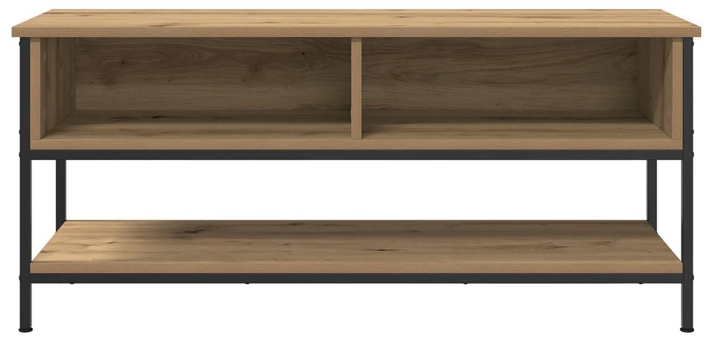 Estante de TV vidaXL Carvalho Artisan 100x35x45 cm Madeira e Aço