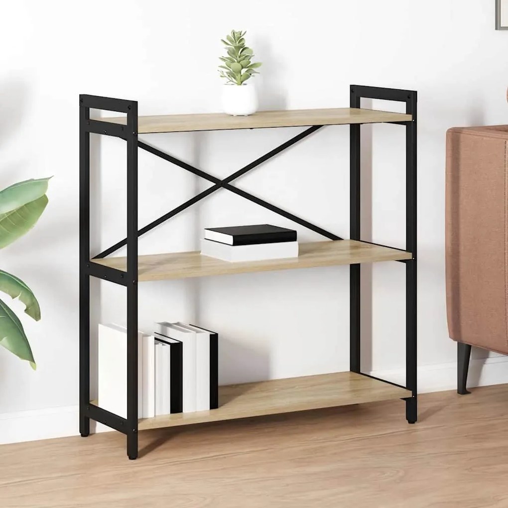 vidaXL Estante Carvalho Sonoma 80 x 30 x 85 cm Madeira processada