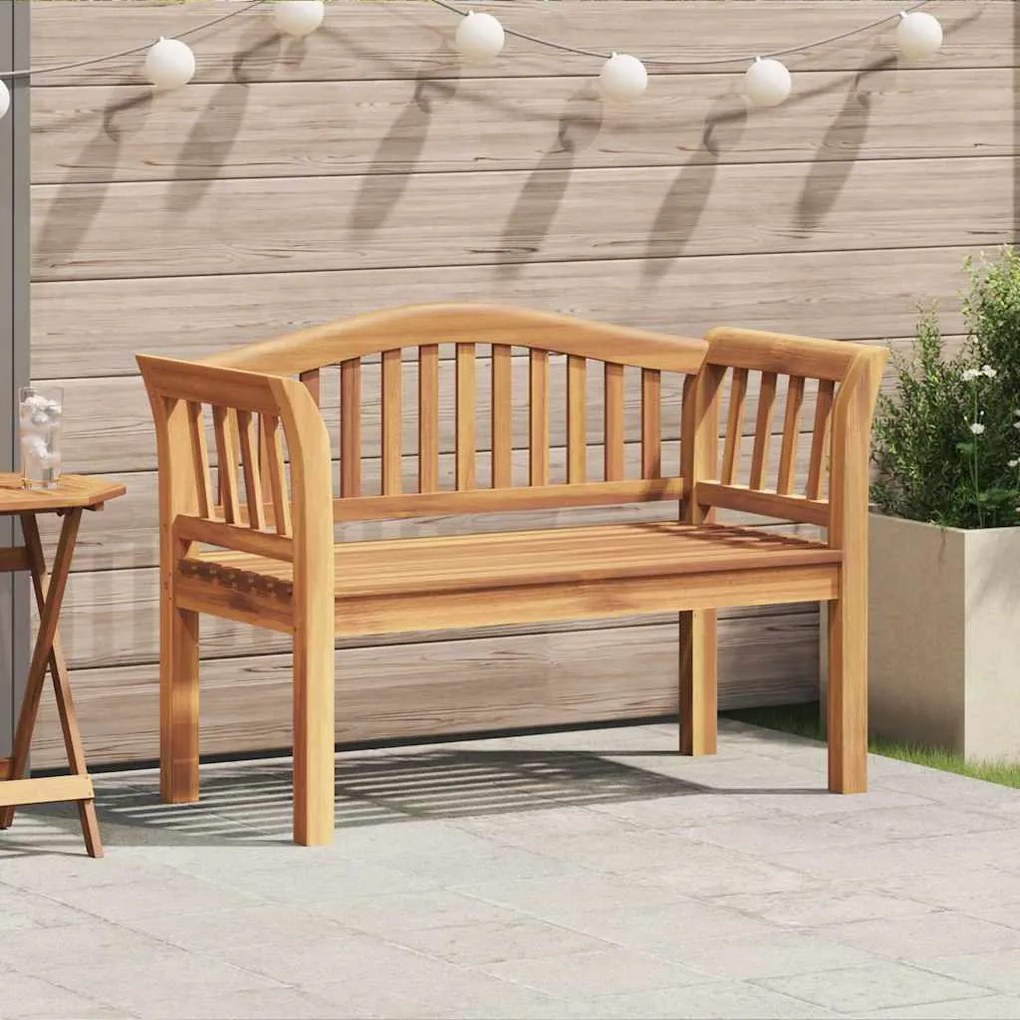 vidaXL banco Castanho 120 x 53,5 x 85 cm Madeira de teca maciça