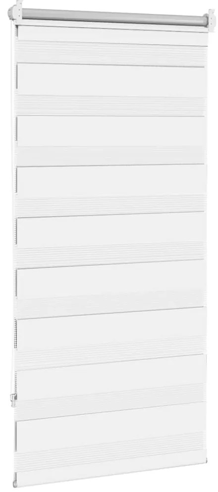 Estore de rolo 80 x 150 cm, linhas de zebra / Branco