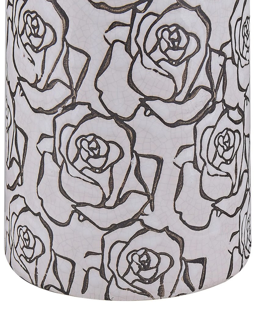 Vaso preto e branco com 26 cm ALINDA Beliani