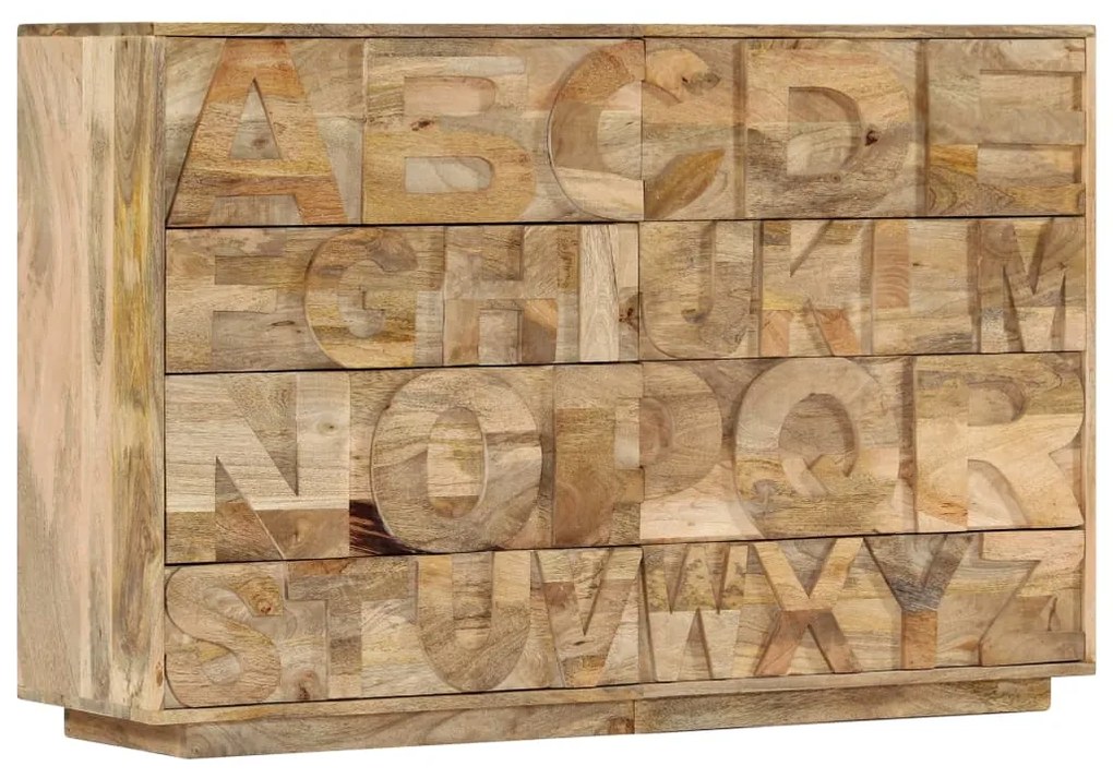 Armário c/ alfabeto e 6 gavetas 120x35x79 cm mangueira maciça
