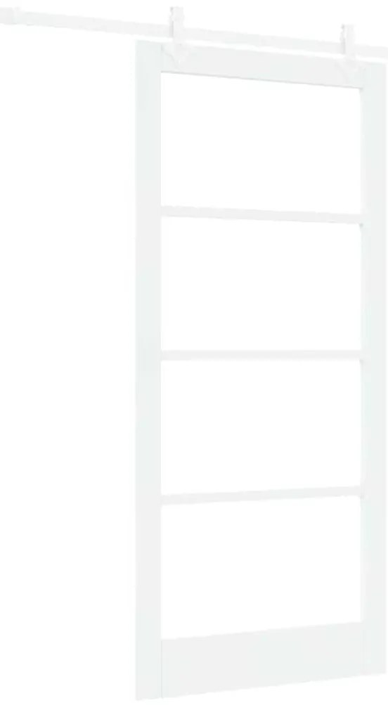 Conjunto de Porta Deslizante vidaXL com Hardware Branco 93x202 cm Made