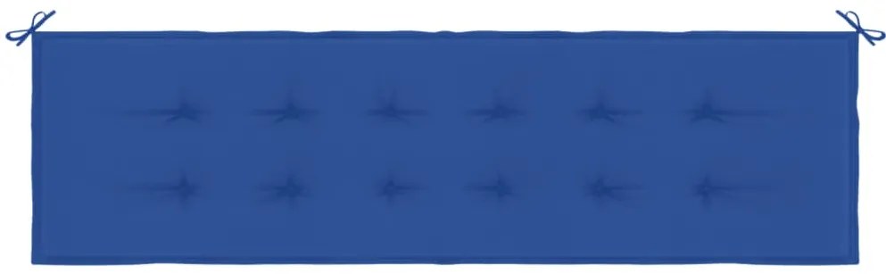 Almofadão p/ banco de jardim 180x50x3cm tecido oxford azul real