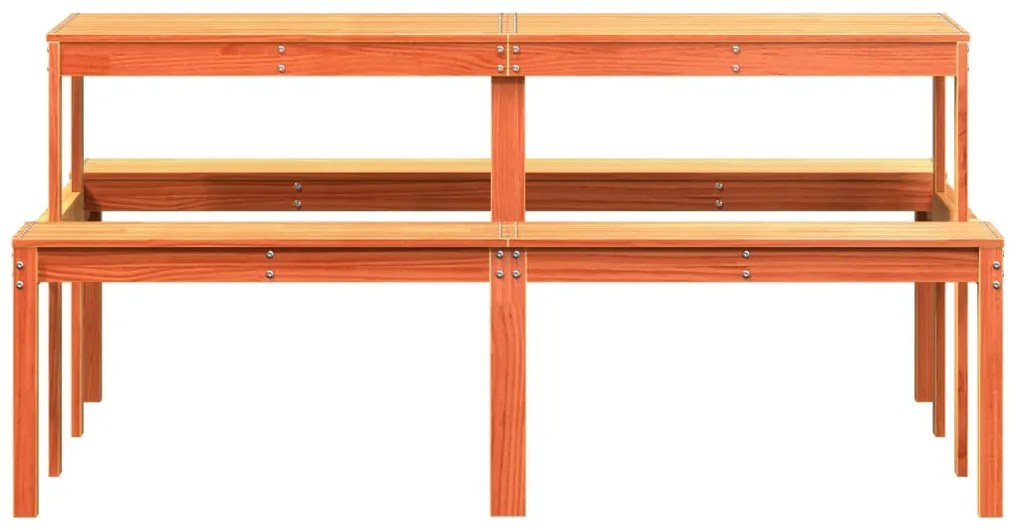 Mesa de piquenique 160x134x75 cm pinho maciço castanho-mel