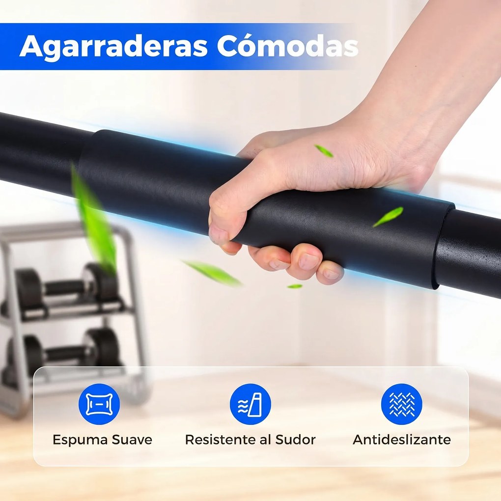 Barras Paralelas Verticais para Calistenia, 80 x 86-126 x 81,5-88,5 cm, Altura Ajustável, Preto