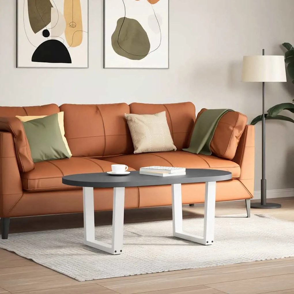 Pés para mesa de centro em V, 2 peças, branco, 60x (42-43,3) cm, aço