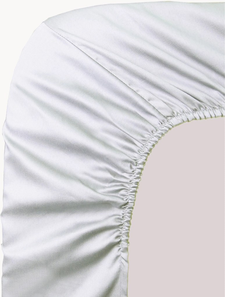 Lençol com elástico em cetim de algodão para boxspring Ava, Alt 30 cm