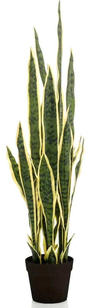 431040 Emerald Planta artificial Sanseveria em vaso plástico 97 cm