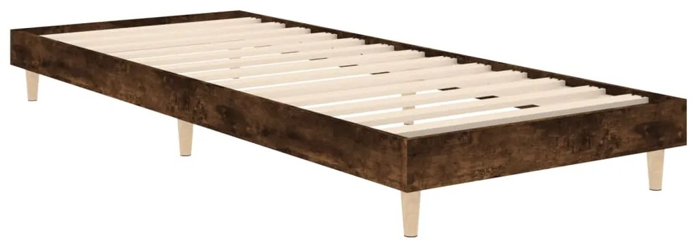Estrutura cama s/ colchão derivados de madeira carvalho fumado