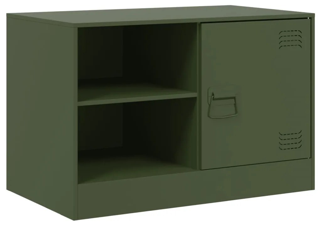 Móveis de TV 2 pcs 67x39x44 cm aço verde azeitona