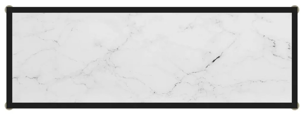 Mesa consola 100x35x75 cm vidro temperado branco