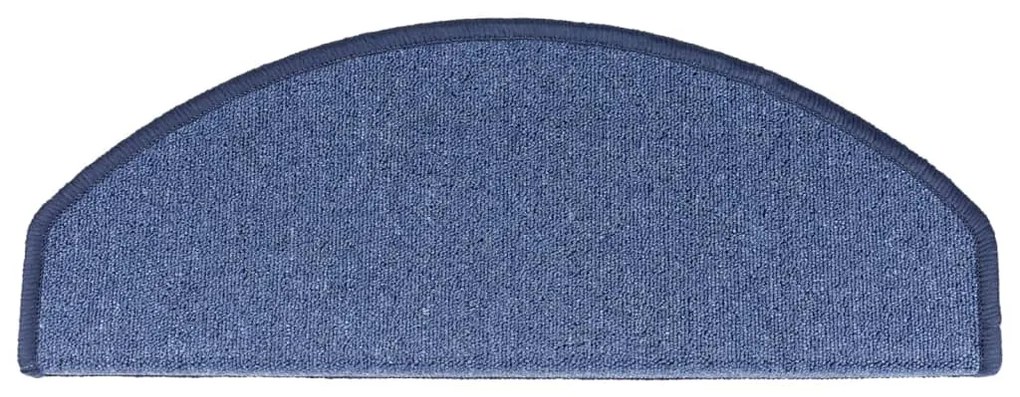 Tapetes de escada 15 pcs 65x24x4 cm azul