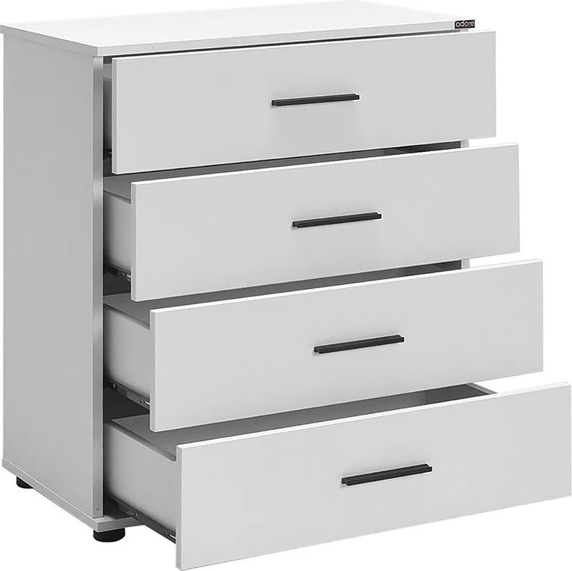 Cômoda "Elara" Moderna Branca - 65x78x41cm - Design Elegante para seu