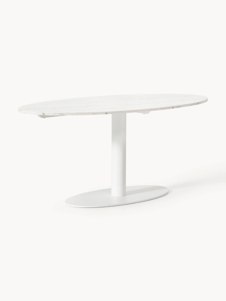 Mesa de jantar oval em mármore com base oval Miley