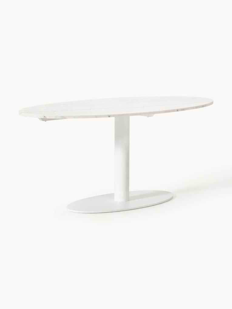 Mesa de jantar oval em mármore Miley, 180 x 90 cm