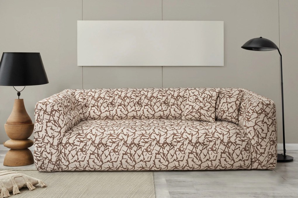 Sofá de 3 Lugares Cady – Castanho Claro – 235x100x72 cm