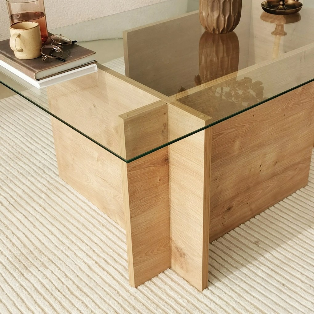 Mesa de Café Escape - Carvalho Safira - 105x40x65 cm