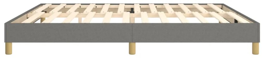Estrutura de cama sem colchão 200x200 cm tecido cinzento-escuro