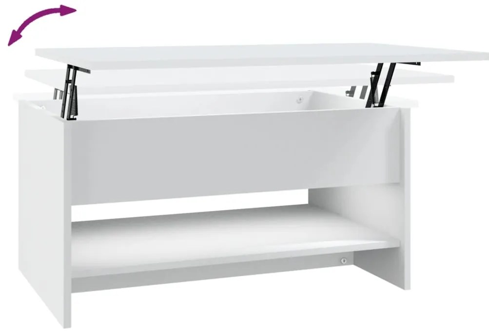 Mesa de centro 80x50x40 cm derivados de madeira branco
