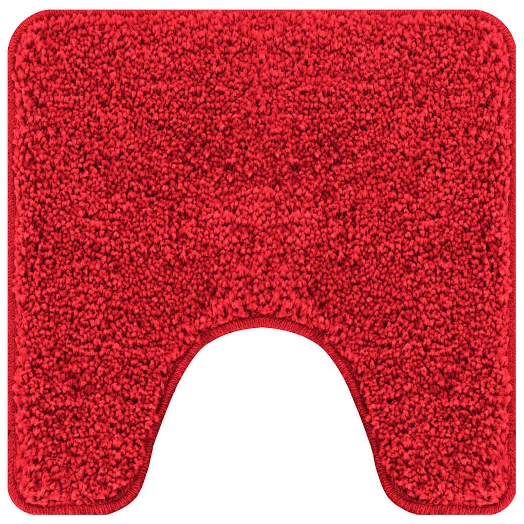Conjunto de Tapetes de Banho 3 Peças VidaXL Vermelho Polipropileno Ant