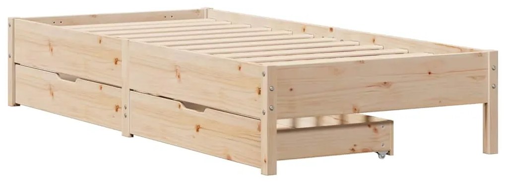 Cama sem colchão 90x200 cm madeira de pinho maciça