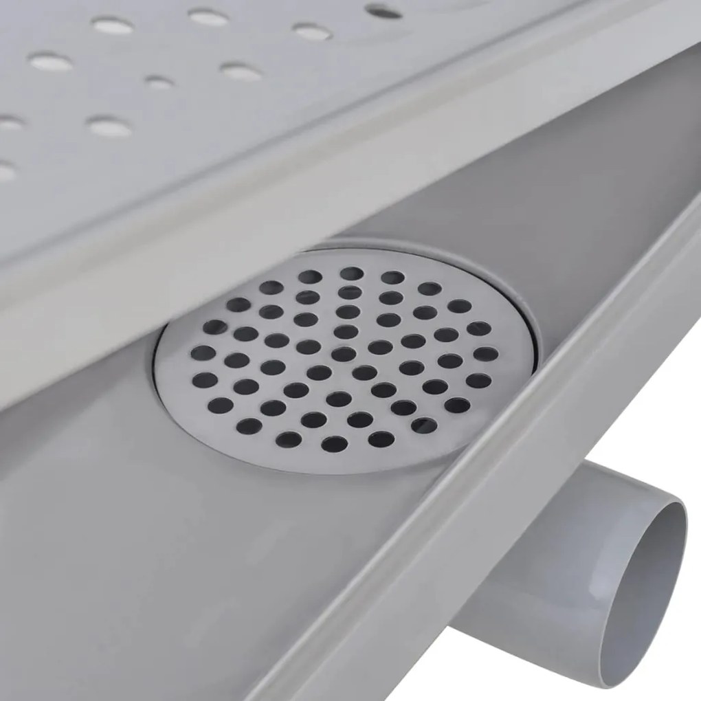 Dreno de chuveiro linear 2 pcs bolhas 930x140 mm aço inoxidável