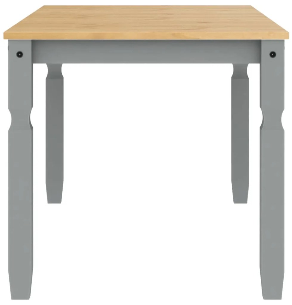 Mesa de jantar Corona 160x80x75 cm madeira pinho maciça cinza
