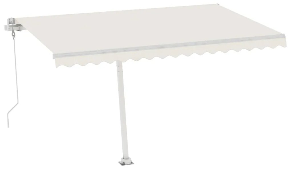 Toldo automático com LED e sensor de vento 400x350 cm cor creme