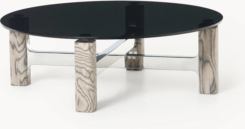 Mesa de centro com tampo de vidro Sam