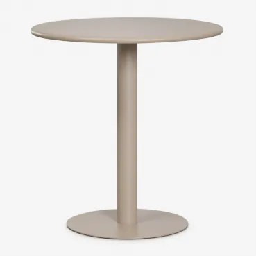 Mesa De Cozinha Redonda Ø70 Cm Em Ferro Mizzi Moka Brown - Sklum