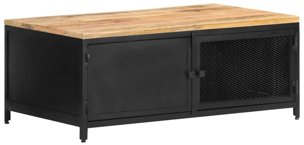Mesa de centro 90x50x37 cm madeira de mangueira áspera maciça