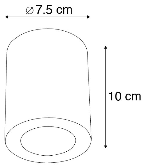 Projetores modernos brancos 7,5 cm - Tuba Design,Moderno