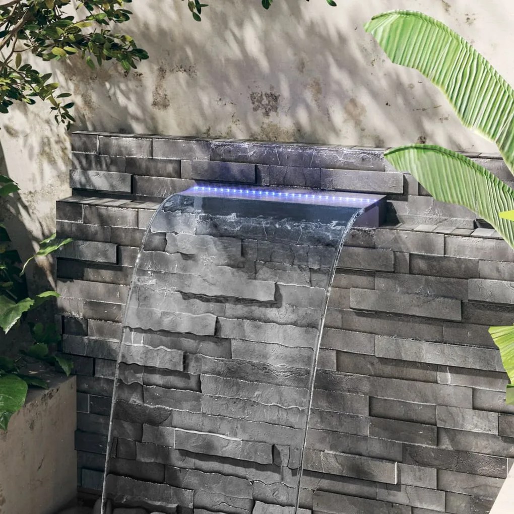 Cascata com luzes LED RGB 60 cm acrílico