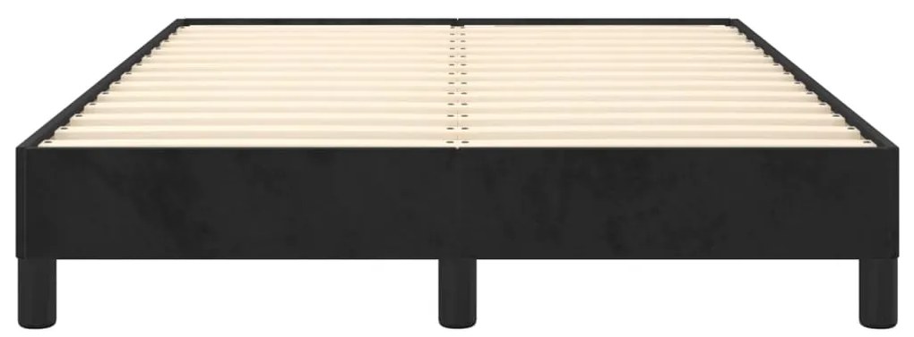 Estrutura de cama sem colchão 120x190 cm Veludo preto