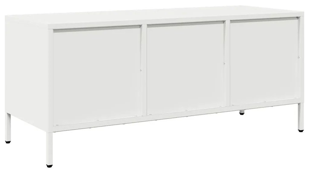 Móvel de TV 101,5x39x43,5 cm aço laminado a frio branco