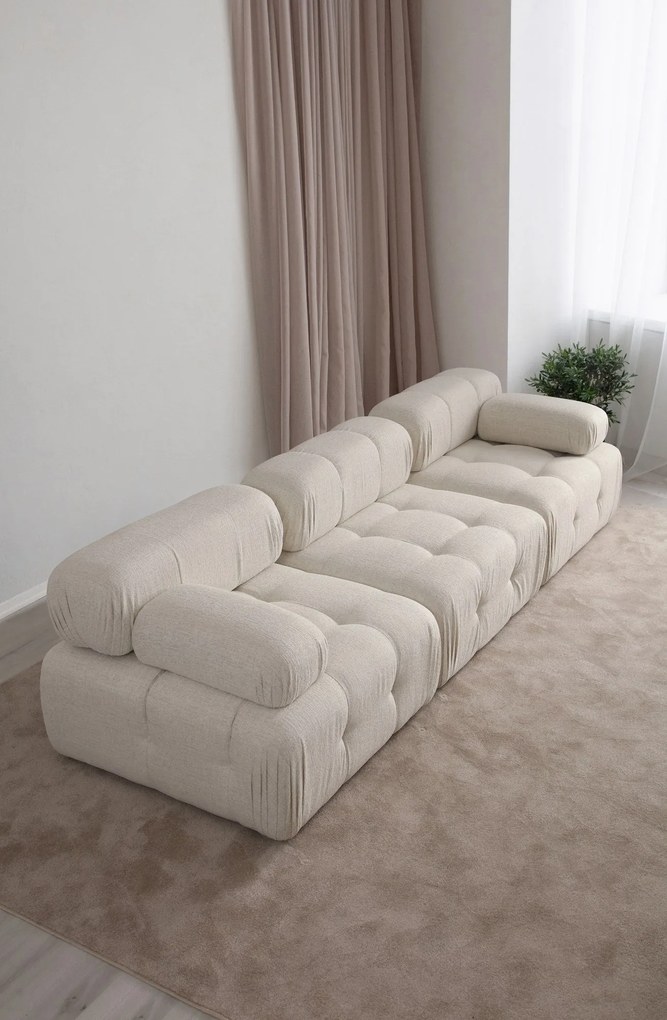 Sofá de 3 Lugares Doblo – Creme – 300cm x 100cm x 80cm