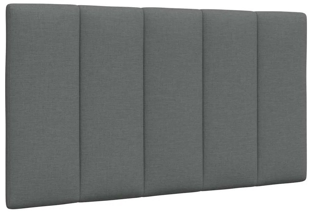 vidaXL Almofadão de cabeceira Hanko 90 cm tecido cinzento-escuro