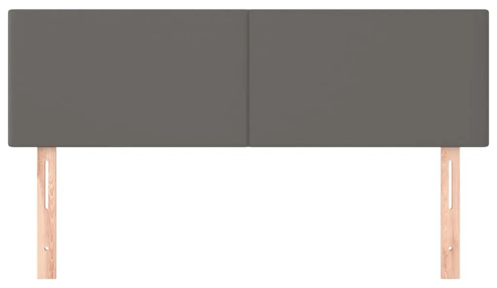 Cabeceira de cama 2 pcs couro artificial 72x5x78/88 cm cinzento
