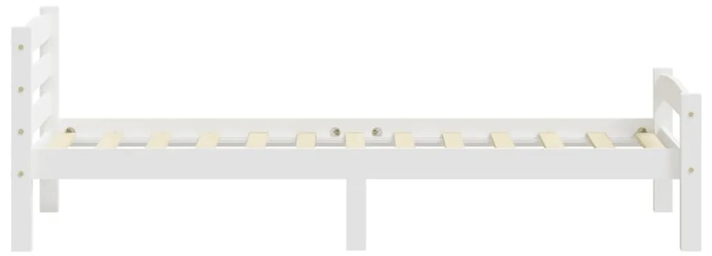 Estrutura de cama em pinho maciço 90x200 cm branco