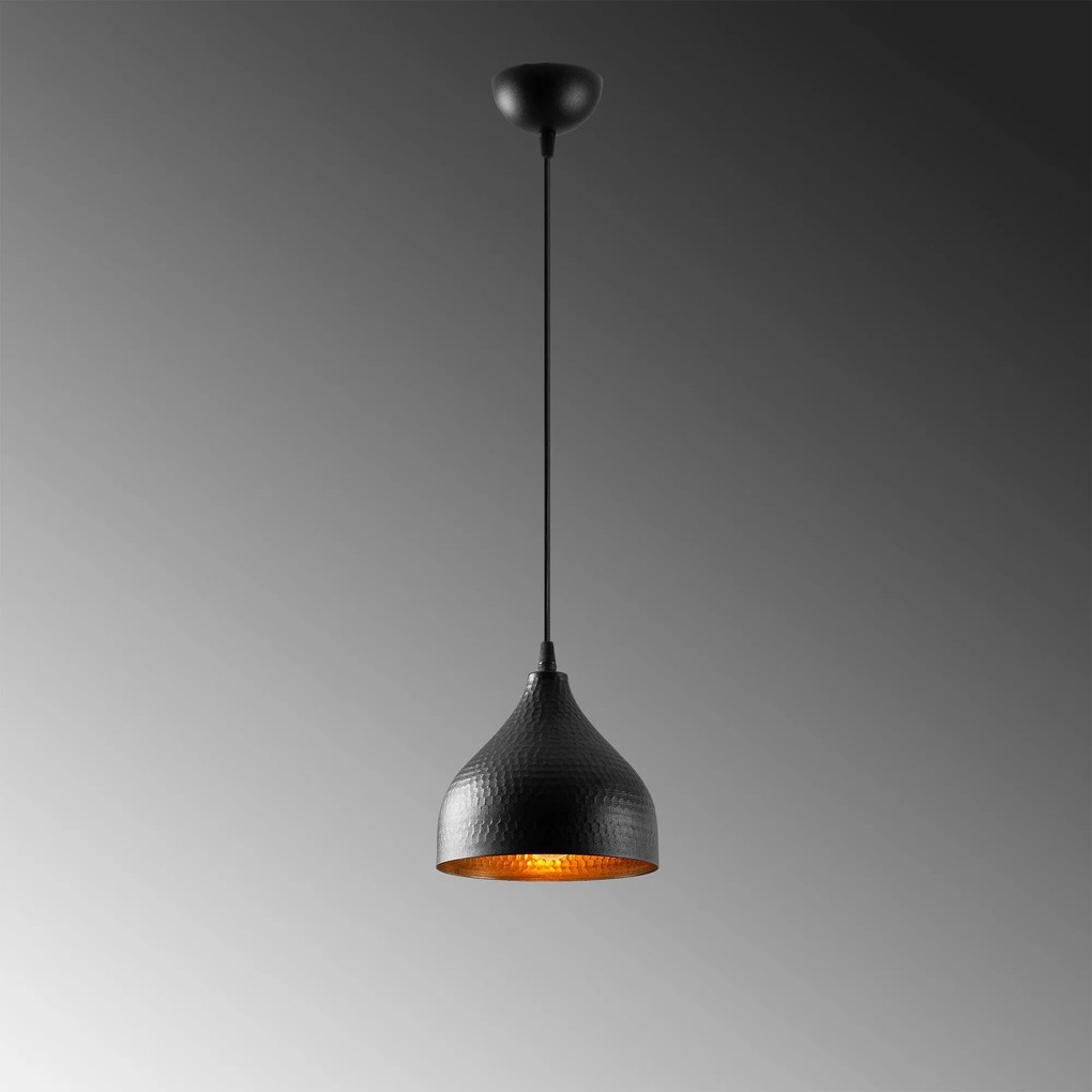 Candeeiro Suspenso Tattoo – Preto – 18 x 18 cm