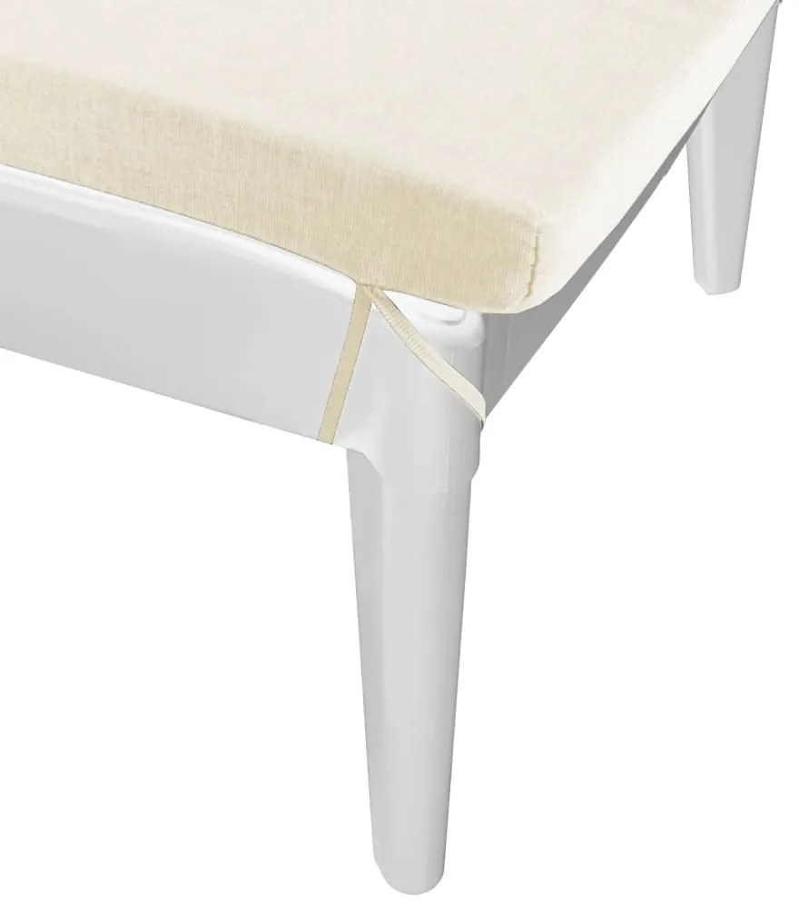 Espreguiçadeira com almofadão 186x60x29 cm PP branco