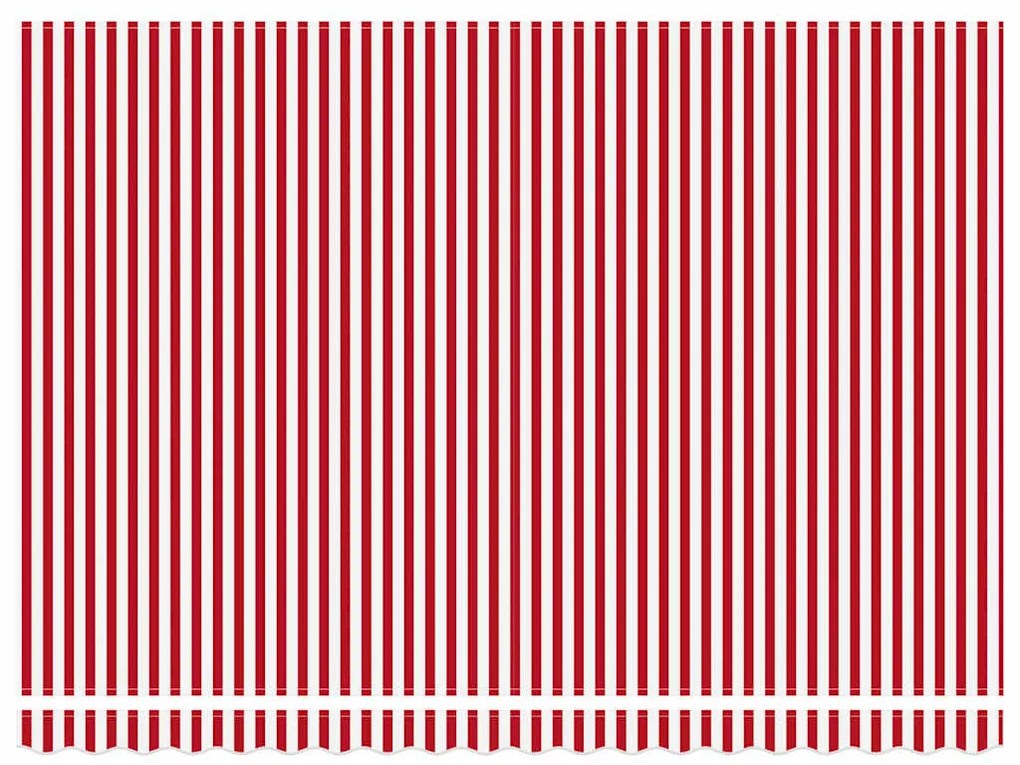 Toldo Retrátil Automático com Faixa LED Vermelho e Branco 450x350 cm