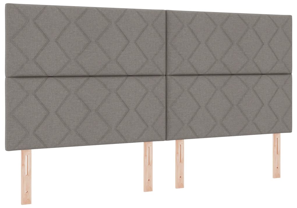Cabeceira Design de Blocos de Diamante Taupe 200 cm Tecido