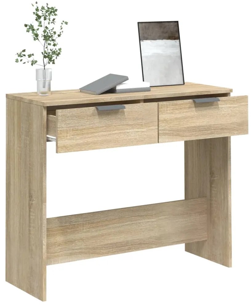 Mesa consola 90x36x75 cm derivados de madeira carvalho sonoma
