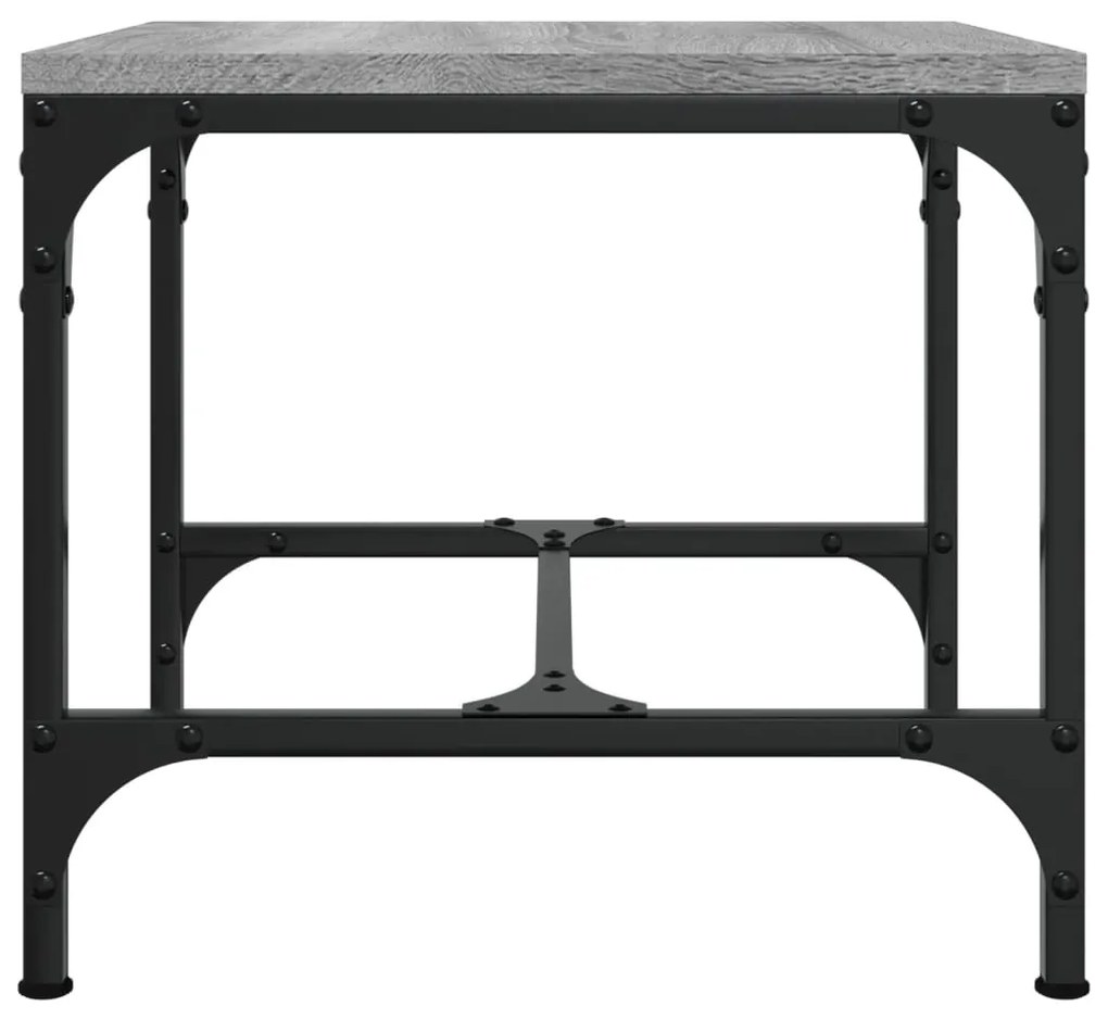 Mesa de apoio 40x40x35 cm derivados de madeira cinzento sonoma