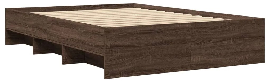 Estrutura cama s/ colchão derivados madeira carvalho castanho